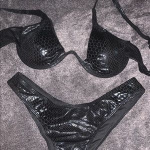 Faux snake skin bikini
